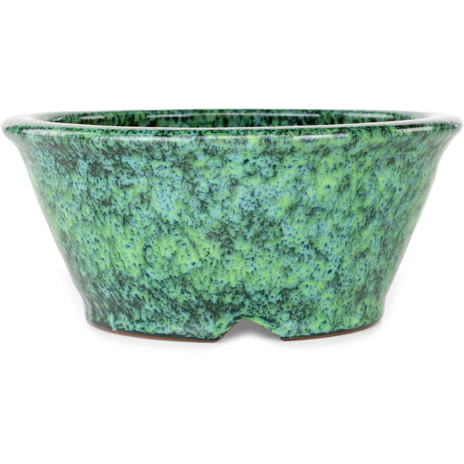 Maceta redonda verde para bonsái de Shuhou - 190 x 190 x 80 mm