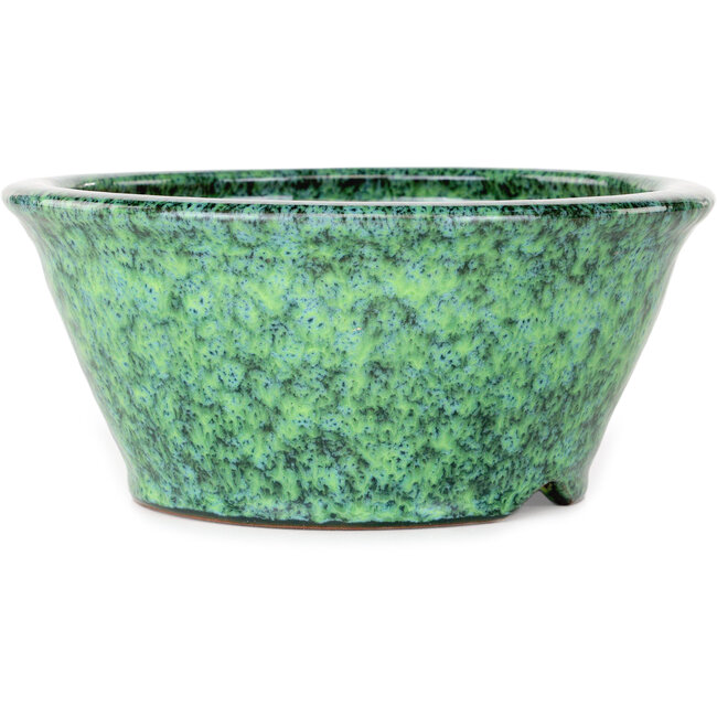 Pot à bonsaï rond vert de Shuhou - 190 x 190 x 80 mm