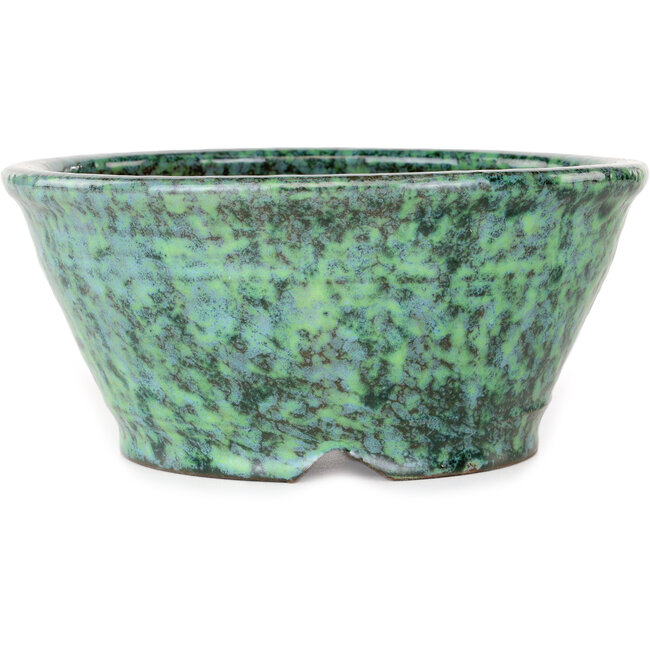 Maceta redonda verde para bonsái de Shuhou - 180 x 180 x 82 mm