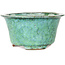 Pot à bonsaï rond vert de Shuhou - 163 x 163 x 83 mm