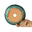 Maceta redonda verde para bonsái de Shuhou - 163 x 163 x 83 mm