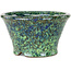 Round green bonsai pot by Shuhou - 130 x 130 x 75 mm