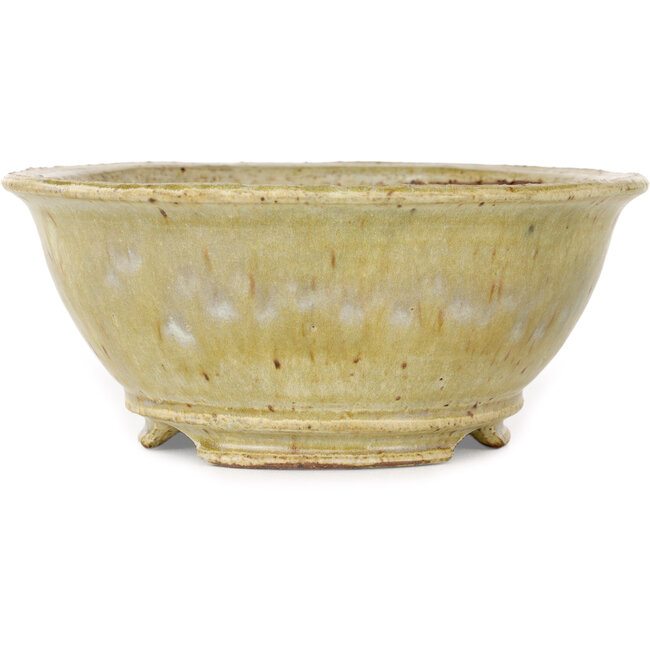 Vaso bonsai rotondo beige di Shuhou - 162 x 162 x 70 mm