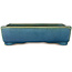 Pot à bonsaï rectangulaire bleu et vert de Shouzan - 160 x 125 x 43 mm