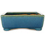 Maceta rectangular para bonsái azul y verde de Shouzan - 160 x 125 x 43 mm