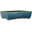 Vaso bonsai rettangolare blu e verde di Shouzan - 160 x 125 x 43 mm