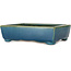 Maceta rectangular para bonsái azul y verde de Shouzan - 160 x 125 x 43 mm