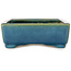 Rechthoekige blauwgroene bonsaipot van Shouzan - 160 x 125 x 43 mm