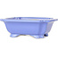 Pot à bonsaï rectangulaire bleu de Shouzan - 127 x 103 x 47 mm