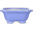 Pot à bonsaï rectangulaire bleu de Shouzan - 127 x 103 x 47 mm
