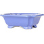 Rechthoekige blauwe bonsaipot van Shouzan - 127 x 103 x 47 mm