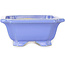 Rectangular blue bonsai pot by Shouzan - 127 x 103 x 47 mm
