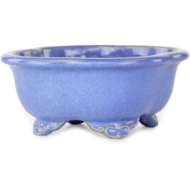 Vaso bonsai blu Mokko di Shouzan - 123 x 105 x 52 mm