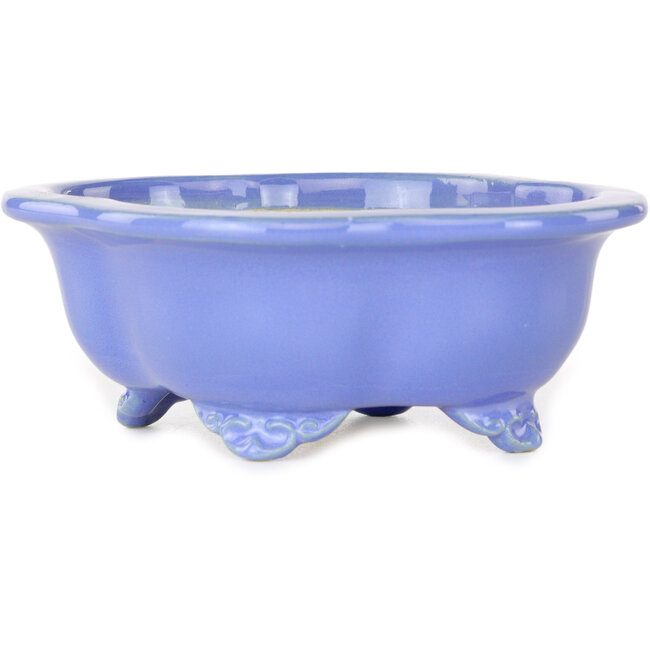 Vaso bonsai blu Mokko di Shouzan - 123 x 105 x 52 mm