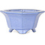 Vaso ottagonale blu per bonsai di Shouzan - 110 x 110 x 60 mm