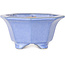 Vaso ottagonale blu per bonsai di Shouzan - 110 x 110 x 60 mm