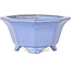 Vaso ottagonale blu per bonsai di Shouzan - 110 x 110 x 60 mm