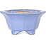 Octagonal blue bonsai pot by Shouzan - 110 x 110 x 60 mm