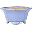 Vaso ottagonale blu per bonsai di Shouzan - 110 x 110 x 60 mm