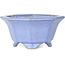 Vaso ottagonale blu per bonsai di Shouzan - 110 x 110 x 60 mm