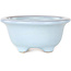 Ronde lichtblauwe bonsaipot van Shouzan - 113 x 113 x 53 mm