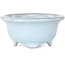Ronde lichtblauwe bonsaipot van Shouzan - 113 x 113 x 53 mm