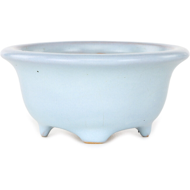 Pot à bonsaï rond bleu clair de Shouzan - 113 x 113 x 53 mm