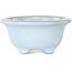 Ronde lichtblauwe bonsaipot van Shouzan - 113 x 113 x 53 mm