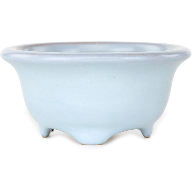 Pot à bonsaï rond bleu clair de Shouzan - 113 x 113 x 53 mm