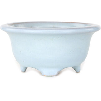 Shouzan  (Akira/Masami Watanabe) 113 mm  light blue bonsai pot by Shouzan, Japan