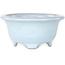 Round light blue bonsai pot by Shouzan - 113 x 113 x 53 mm