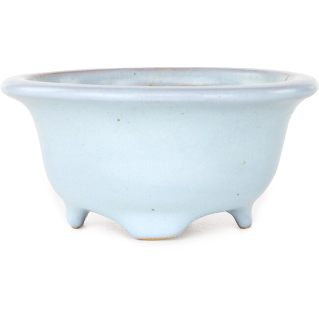 Pot à bonsaï rond bleu clair de Shouzan - 113 x 113 x 53 mm