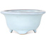 Round light blue bonsai pot by Shouzan - 113 x 113 x 53 mm