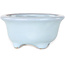 Round light blue bonsai pot by Shouzan - 113 x 113 x 53 mm