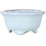 Round light blue bonsai pot by Shouzan - 113 x 113 x 53 mm
