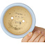 Ronde lichtblauwe bonsaipot van Shouzan - 113 x 113 x 53 mm