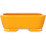 Maceta rectangular naranja para bonsái de Shouzan - 118 x 97 x 42 mm