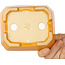 Rechthoekige oranje bonsaipot van Shouzan - 118 x 97 x 42 mm