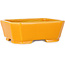 Rechthoekige oranje bonsaipot van Shouzan - 118 x 97 x 42 mm
