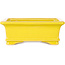 Rechthoekige gele bonsaipot van Shouzan - 128 x 108 x 47 mm