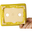 Pot à bonsaï rectangulaire jaune de Shouzan - 128 x 108 x 47 mm