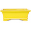 Maceta rectangular amarilla para bonsái de Shouzan - 125 x 100 x 45 mm