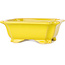 Rechthoekige gele bonsaipot van Shouzan - 120 x 103 x 45 mm
