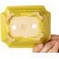 Rectangular yellow bonsai pot by Shouzan - 120 x 103 x 45 mm