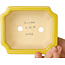 Maceta rectangular amarilla para bonsái de Shouzan - 120 x 103 x 45 mm