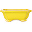 Pot à bonsaï rectangulaire jaune de Shouzan - 127 x 103 x 47 mm