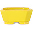 Maceta rectangular amarilla para bonsái de Shouzan - 118 x 97 x 42 mm