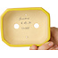 Pot à bonsaï rectangulaire jaune de Shouzan - 118 x 97 x 42 mm