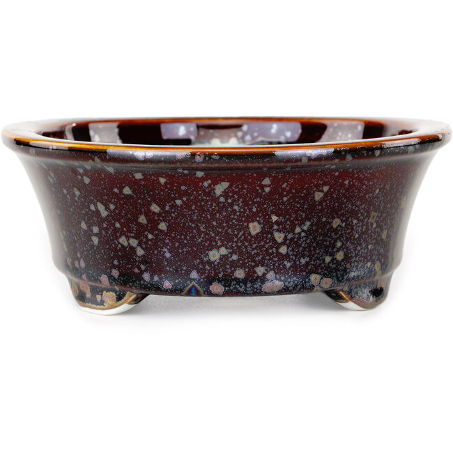 Ovale bruine bonsaipot van Heian Kosen - 180 x 142 x 52 mm