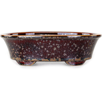 Heian Kosen 180 mm  brown bonsai pot by Heian Kosen, Kyoto, Japan